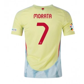 Spanien Alvaro Morata #7 Bortatröja EM 2024 Kortärmad